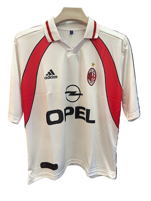 AC Milan 2000/01 Away Maldini-Signature Collar Five Sleeve