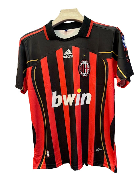 AC Milan 2006/07 Home-Maldini- Collar Half Sleeve