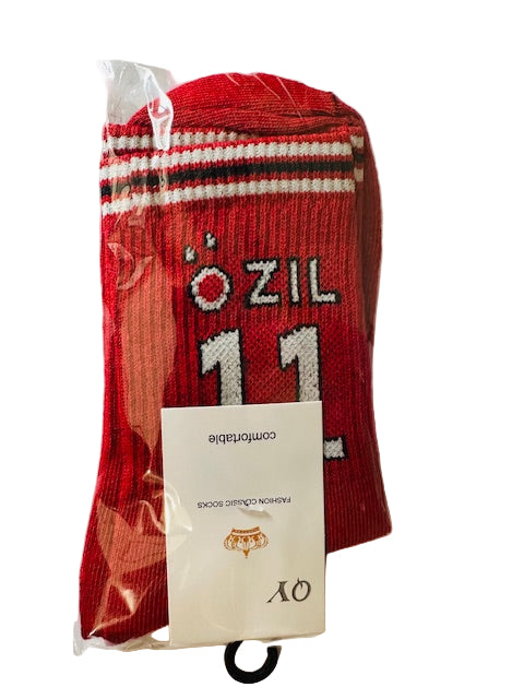 ÖZIL 11 Retro Football Socks – Arsenal Edition | Crew Length 3/4  (30 cm)