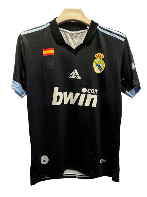 Real Madrid 2009/10 Away-Kaka- Retro -Collar Half Sleeve