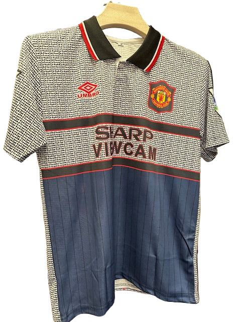 Manchester United 1995/96 Away Retro-Beckham- Collar Half Sleeve