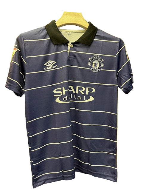 Manchester United 1999/2000 Away-Beckham -Retro Collar Half Sleeve