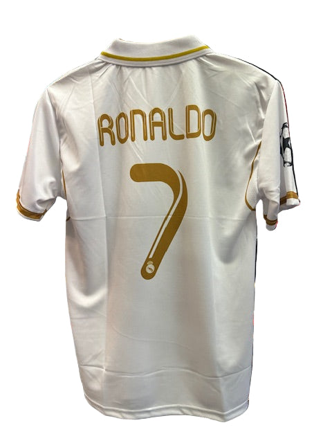 Real Madrid 2011/12 Home-Ronaldo Retro-Collar Half Sleeve