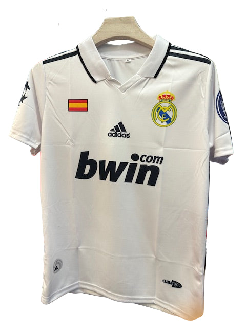 Real Madrid 2008/09 Home-SERGIO RAMOS RETRO-Collar Half Sleeve
