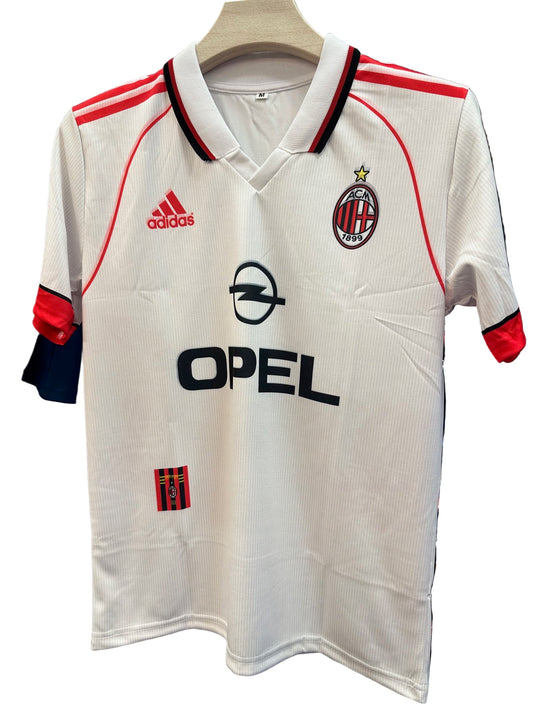 AC Milan 1998/99 Away Kit-Maldini- Collar Half Sleeve