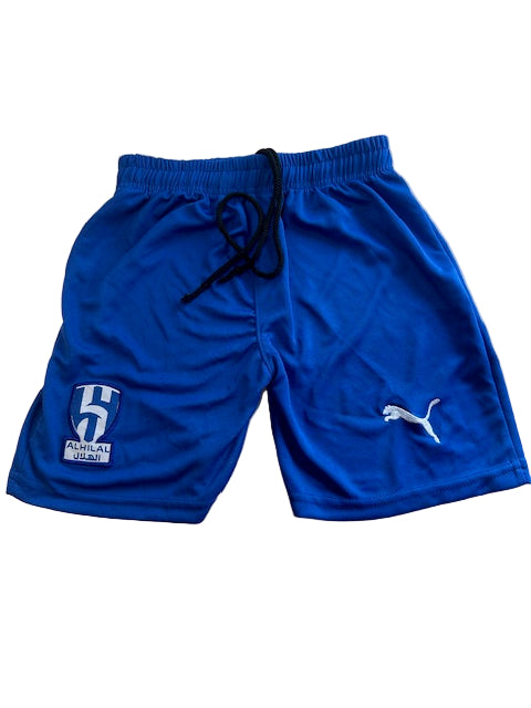 Kids/Boys Football Shorts-Al Hilal-Blue