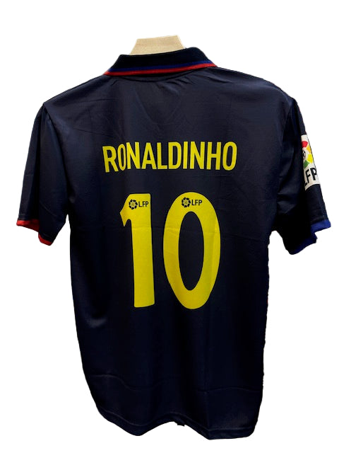 Barcelona 2002/03-Away- Ronaldinho-Collar Half Sleeve-AM Retro Store