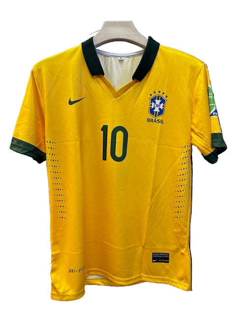 Brazil 2010 Home-Kaka-Retro-Collar Half Sleeve-AM Retro Store