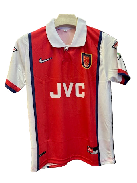 Arsenal 1998/99 Home-Retro Jersey-Bergkamp-Collar Half Sleeve-AM Retro Store