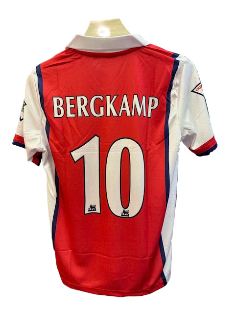 Arsenal 1998/99 Home-Retro Jersey-Bergkamp-Collar Half Sleeve-AM Retro Store