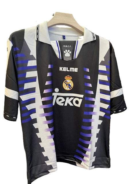 Real Madrid 1997/98 Third Kit-Retro-Raul-Signature-Collar Five Sleeve-Am Retro Store