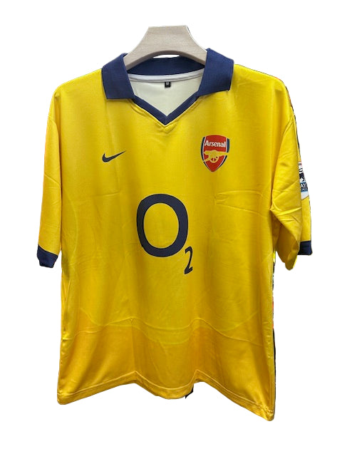 Arsenal 2003/04 Away-BERGKAMP-Collar Five Sleeve-AM Retro Store