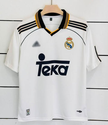 Real Madrid 1999/2000 Home Jersey-R CARLOS-Collar Five Sleeve-AM Retro Store