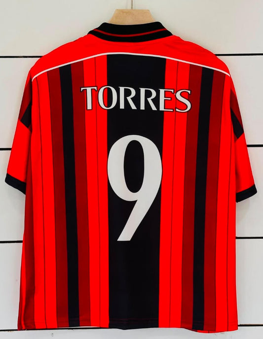 AC Milan 2014/15 Home-TORRES 9-Collar Five Sleeve-AM Retro Store