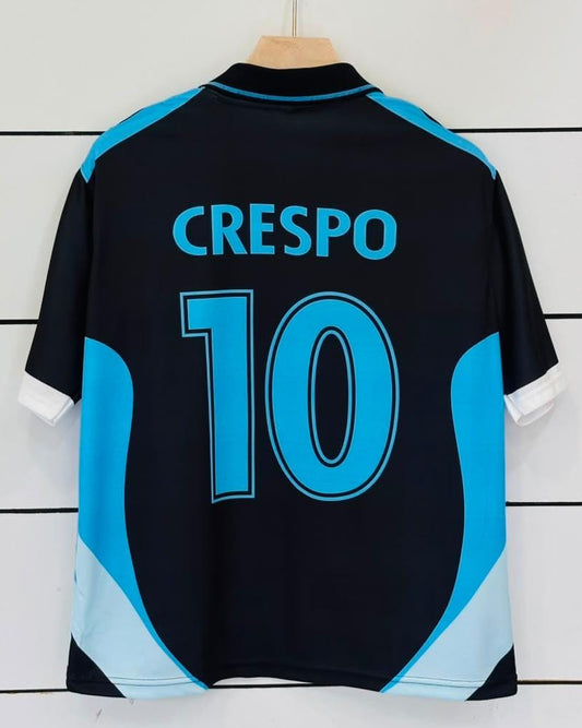 Lazio Vintage 2000/01 Away-CRESPO 10-Collar Five Sleeve-AM Retro Store