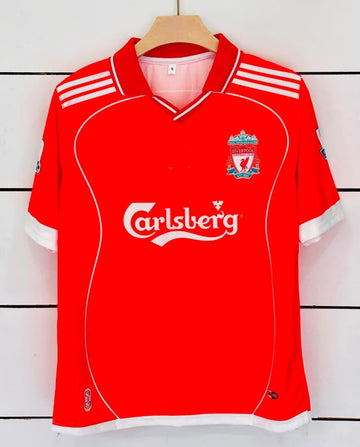 Liverpool 2006/08 Home Kit-TORRES 9-Collar Five Sleeve-AM Retro Store