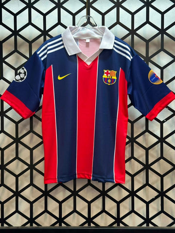 Kids/Boys Collar Five Sleeve Jersey -Barcelona -No Player Name -AM RETRO STORE