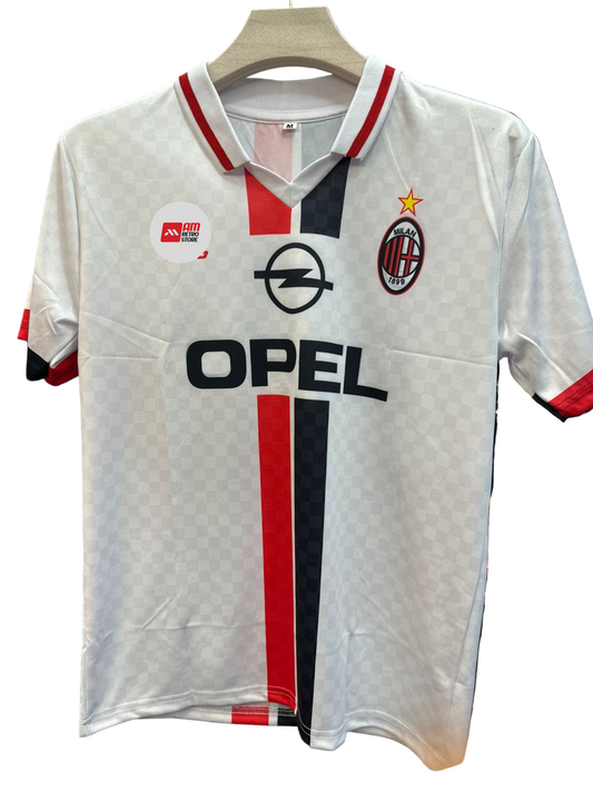 AC Milan 1995/97 Away-Kaka-Collar Half Sleeve