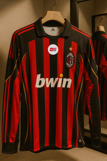 AC Milan 2006/07 Home-Maldini-Signature Embroidery- Collar Full sleeve