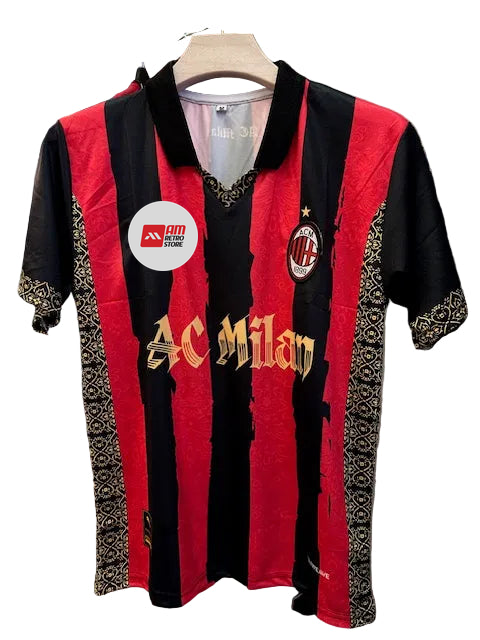 AC MILAN Retro Special Edition Kit-Ronaldinho-Collar Half Sleeve Embroidery-AM Retro Store