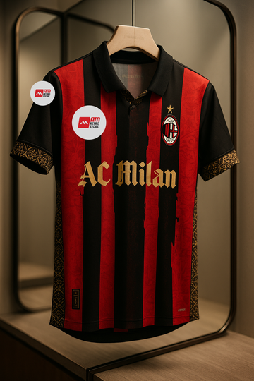 AC MILAN Retro Special Edition Kit-Ronaldinho-Collar Half Sleeve Embroidery-AM Retro Store