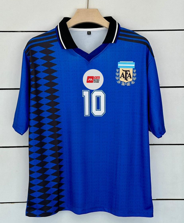 Argentina 1994 Away-Maradona-Collar Five Sleeve-AM Retro Store