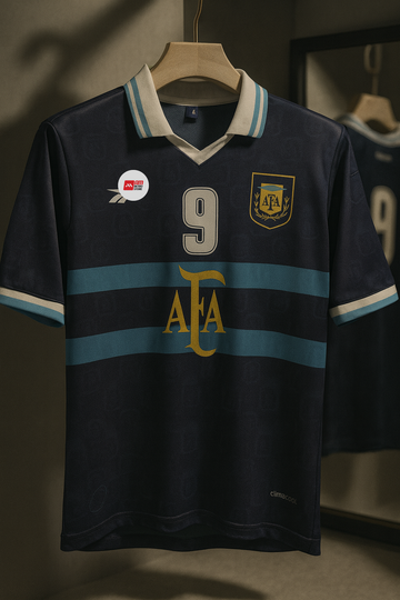 Argentina 1999/01 Away Kit-Batistuta-Retro-Signature-Collar Five Sleeve