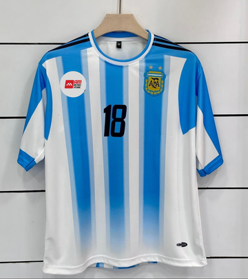 Argentina 2004 Home kit-Messi -Five Sleeve-Embroidery