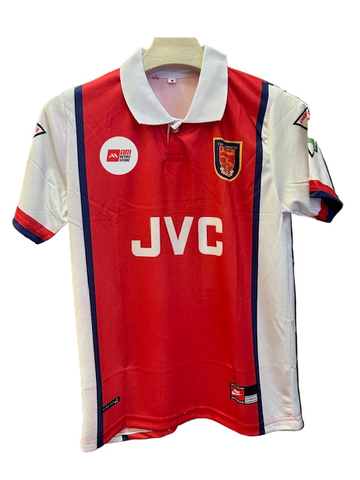 Arsenal 1998/99 Home-Retro Jersey-Bergkamp-Collar Half Sleeve-AM Retro Store