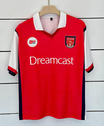Arsenal 1999 Home-BERGKAMP-Collar Five Sleeve-AM Retro Store