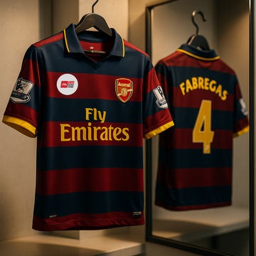 Arsenal 2007/08 Third-Fabregas-Collar Five Sleeve-AM Retro Store