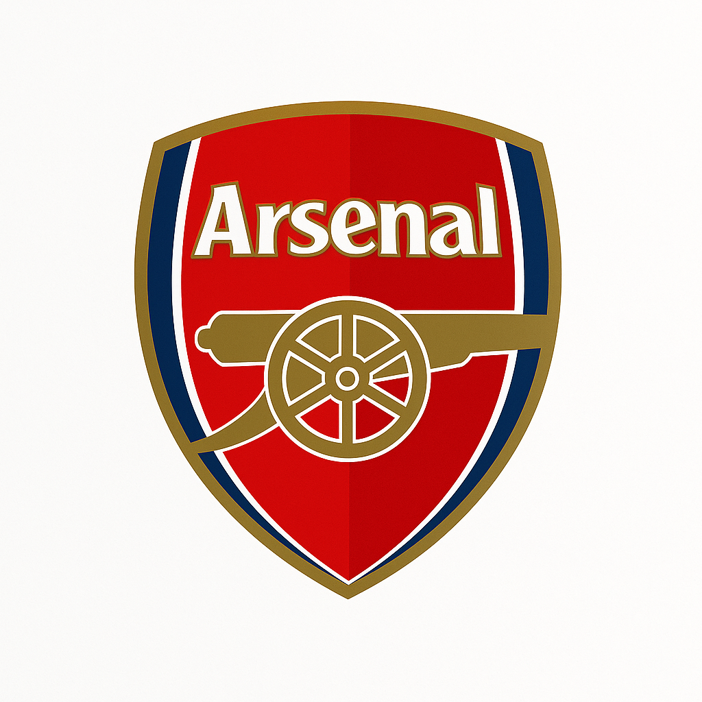 Arsenal football club logo in white background