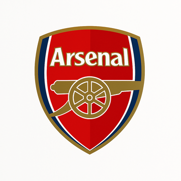 Arsenal football club logo in white background