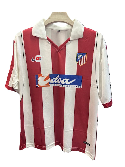 Atletico Madrid 2001/02 Home-TORRES- Collar Five Sleeve-AM Retro Store