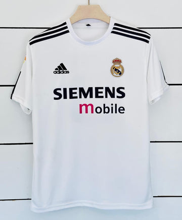 Real Madrid 2004/05 Home-Retro-Beckham-Embroidery-Half Sleeve-AM Retro Store