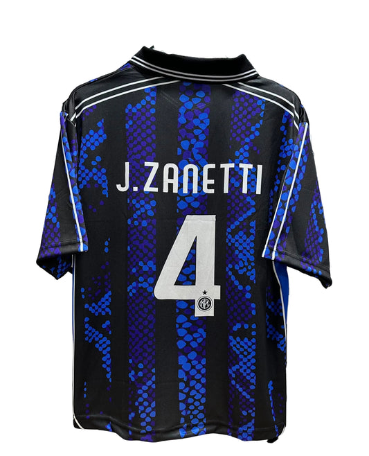 Inter Milan Retro Jersey-J ZANETTI 4-Collar Five Sleeve-AM Retro Store