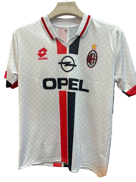 AC Milan 1995/97 Away-Kaka-Collar Half Sleeve