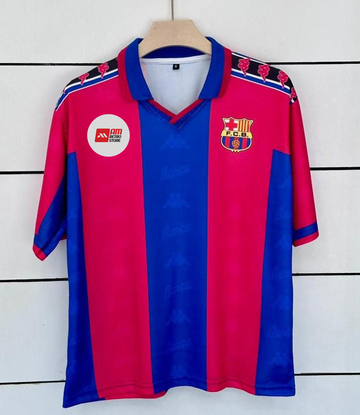 Barcelona 1995/97 Home-Ronaldo Nazario-Collar Five Sleeve-AM Retro Store