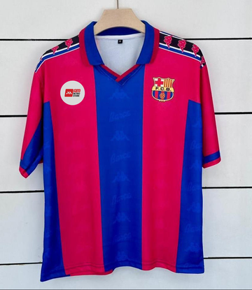 Barcelona 1995/97 Away-Ronaldo Nazario-Collar Five Sleeve-AM Retro Store