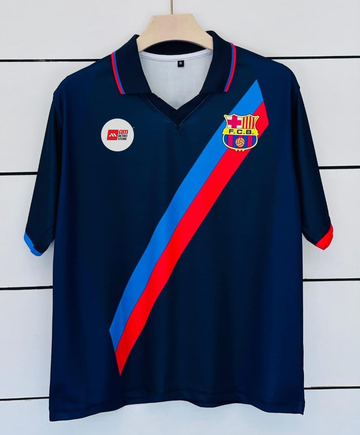 Barcelona 2002/03 Away-RIQUELME-Collar Five Sleeve-AM Retro Store
