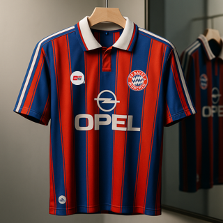 Bayern Munich 1995/97 Home-Retro-Klinsmann-Collar Five Sleeve-AM Retro Store