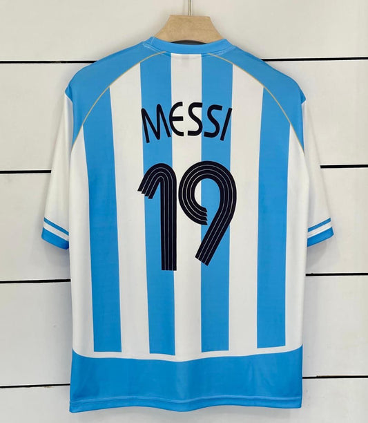 Argentina 2006/07 Home-Messi-Embroidery Five Sleeve