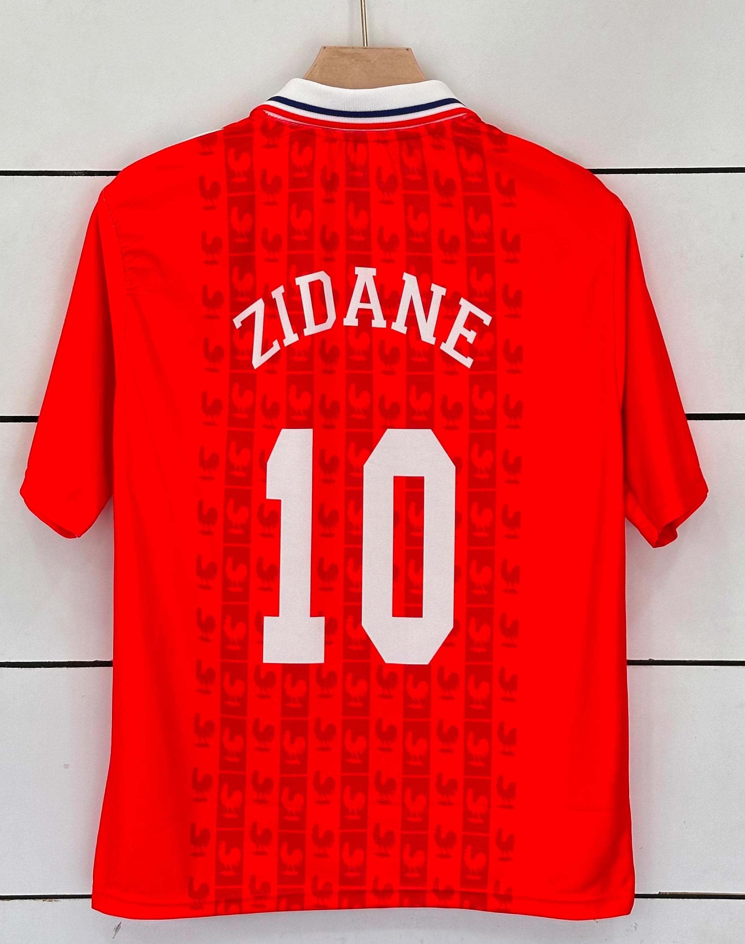 France 1996 Home Jersey-ZIDANE 10-Collar Five Sleeve-AM Retro Store