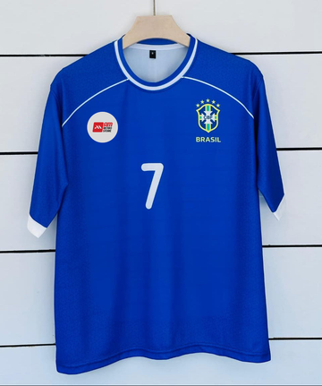 Brazil-2000/02 Away-Ronaldinho-Five Sleeve-AM Retro Store