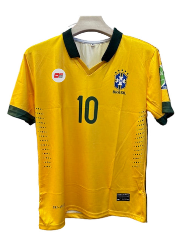 Brazil 2010 Home-Kaka-Retro-Collar Half Sleeve-AM Retro Store