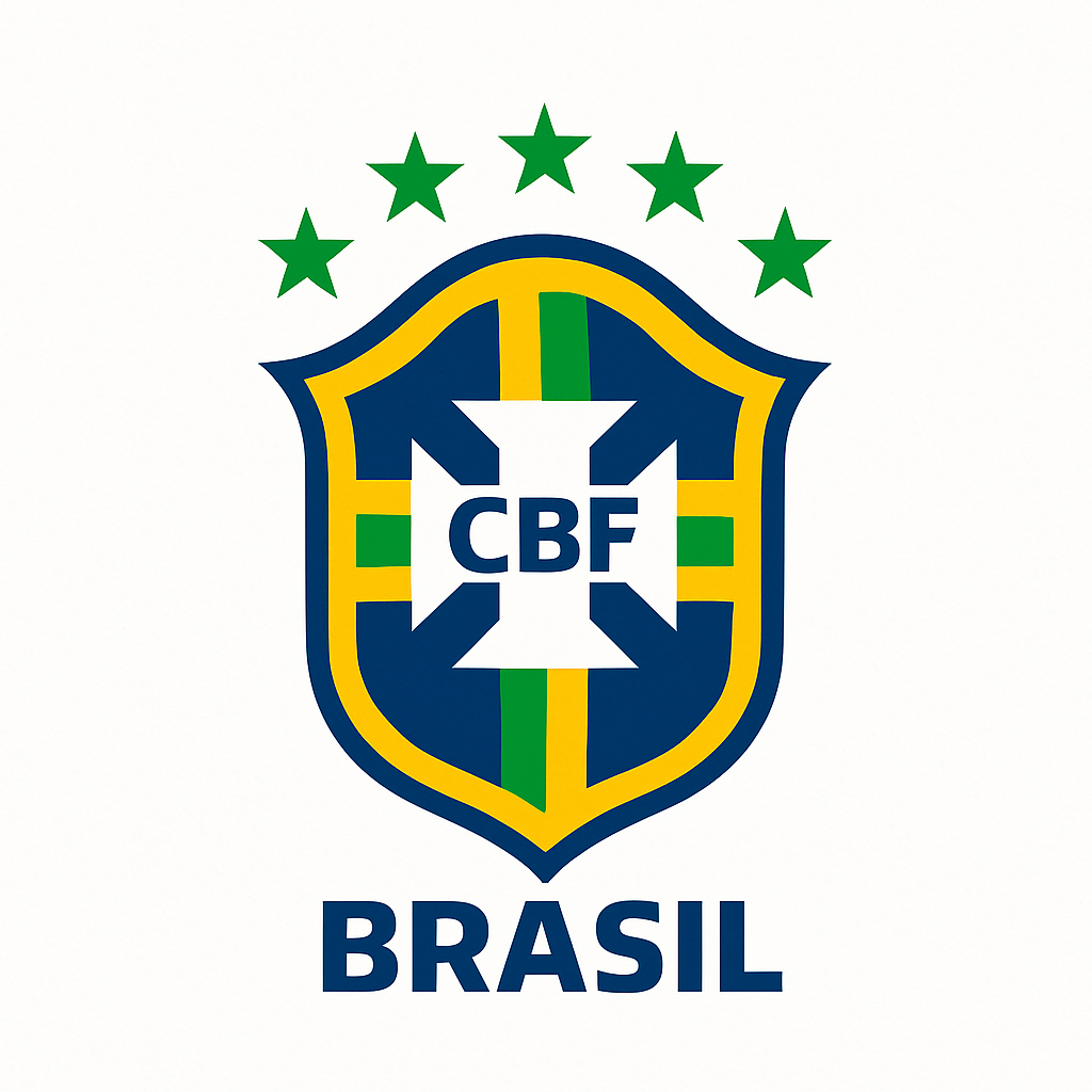 Brazil national football team logo in white background