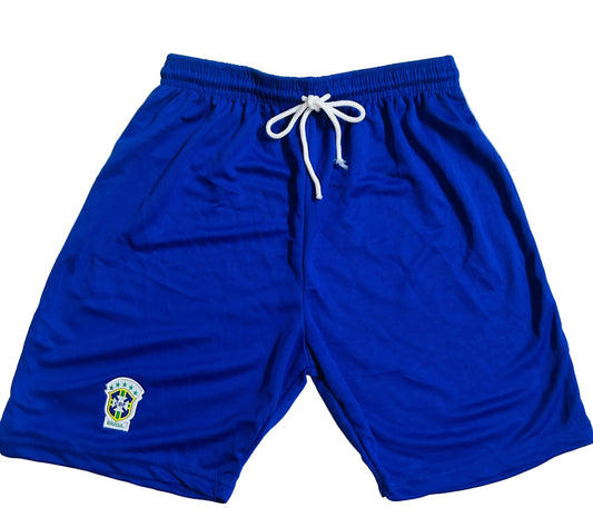 Brazil Dotknit Embroidery Shorts Blue- AM Retro Store-PSL101