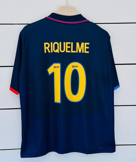 Barcelona 2002/03 Away-RIQUELME-Collar Five Sleeve-AM Retro Store