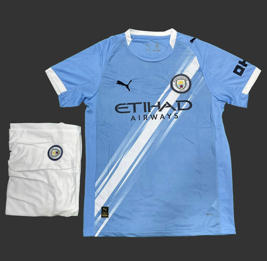 Manchester City Home 2025/26-Jersey With Shorts