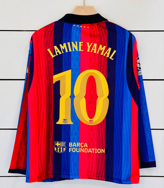 Barcelona 2026/27 Home Jersey-LAMINE YAMAL 10-Collar Full Sleeve- Loose Fit-AM Retro Store